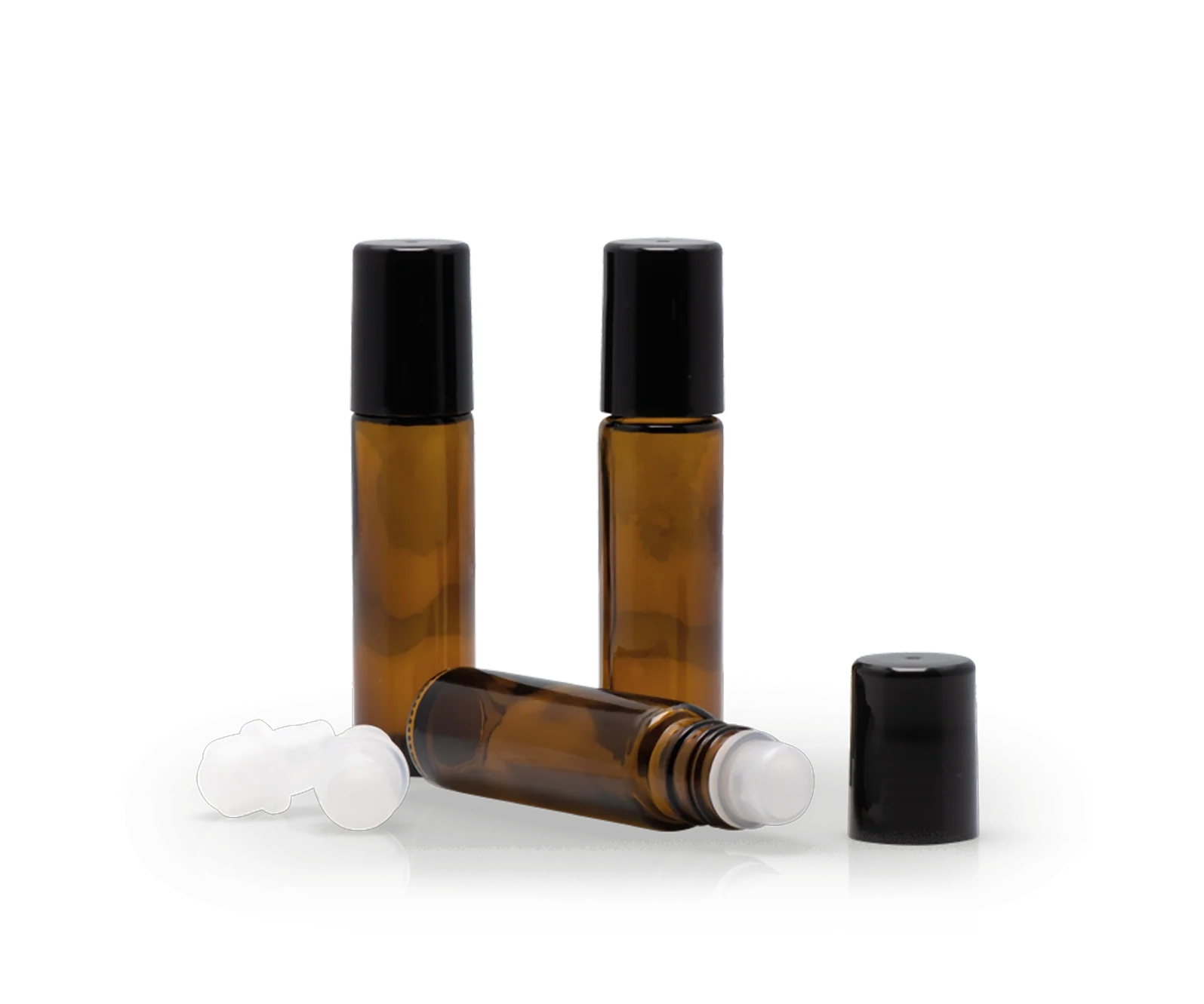 Leergut-Set (3 Stk.) Braunglas Roll-on 10 ml mit Deckel Do it yourself
